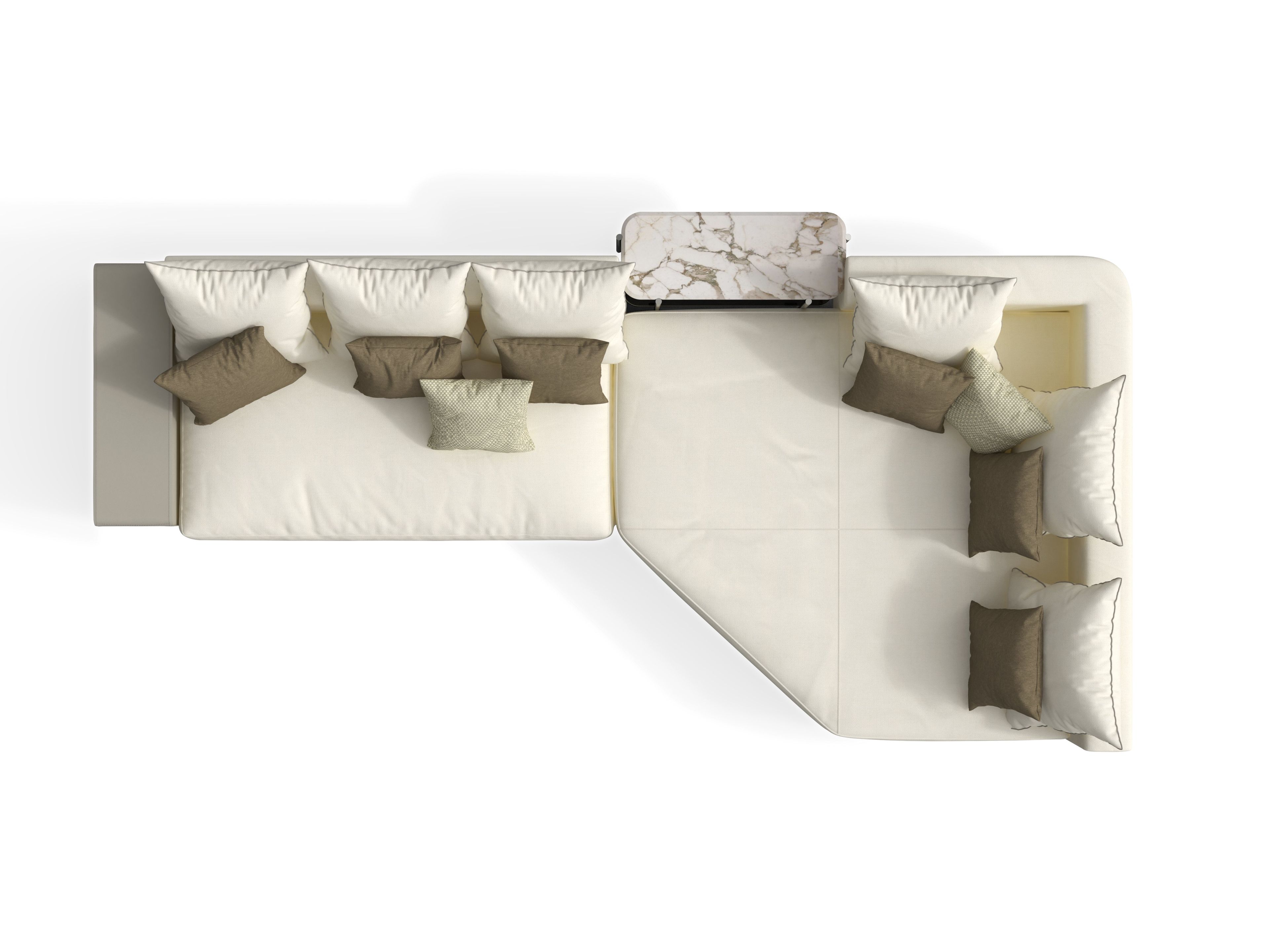 Модульный кожаный диван с полуостровом Giorgetti ARCH-00122939