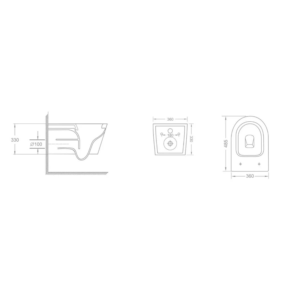 ALCORA Stella — подвесной унитаз с микролифтом и безободковым дизайном 89441114 STLM-1581576 - Вид №5