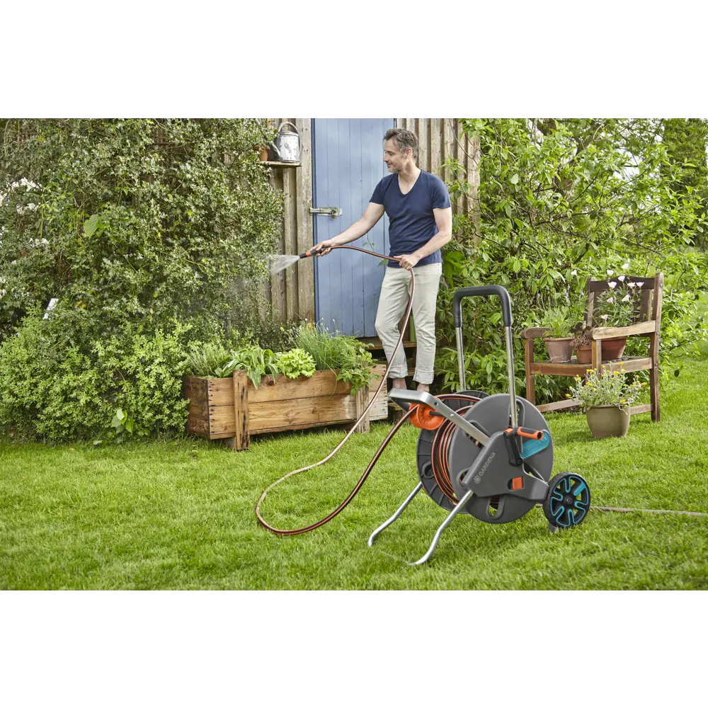 Тележка для шланга Gardena Aquaroll L 81907422 STLM-2025763  - Вид №1
