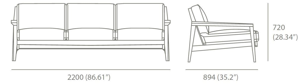 3-местный кожаный диван Case Stanley ARCH-00103406 - Вид №40