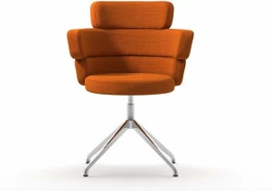 arrmet Вращающийся стул на козелке из ткани с подлокотниками Dam