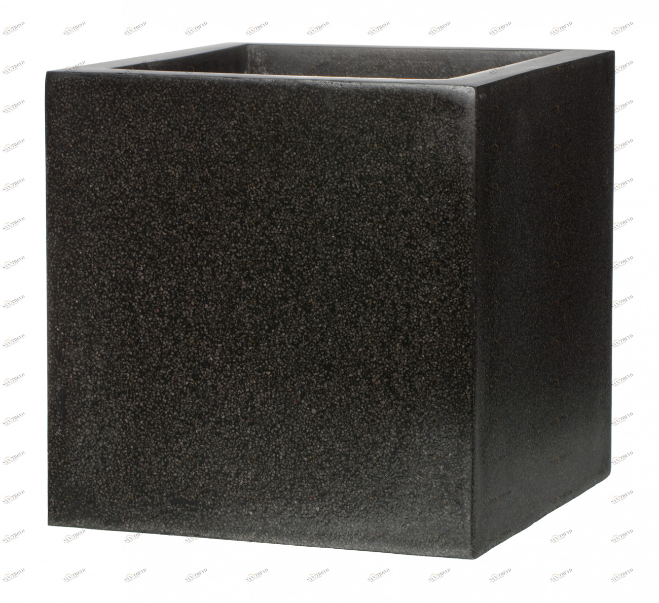 Ваза из мрамора квадратная 30 см черная "Регина" CAPI EUROPE СОВРЕМЕННЫЙ 081680 Черный 