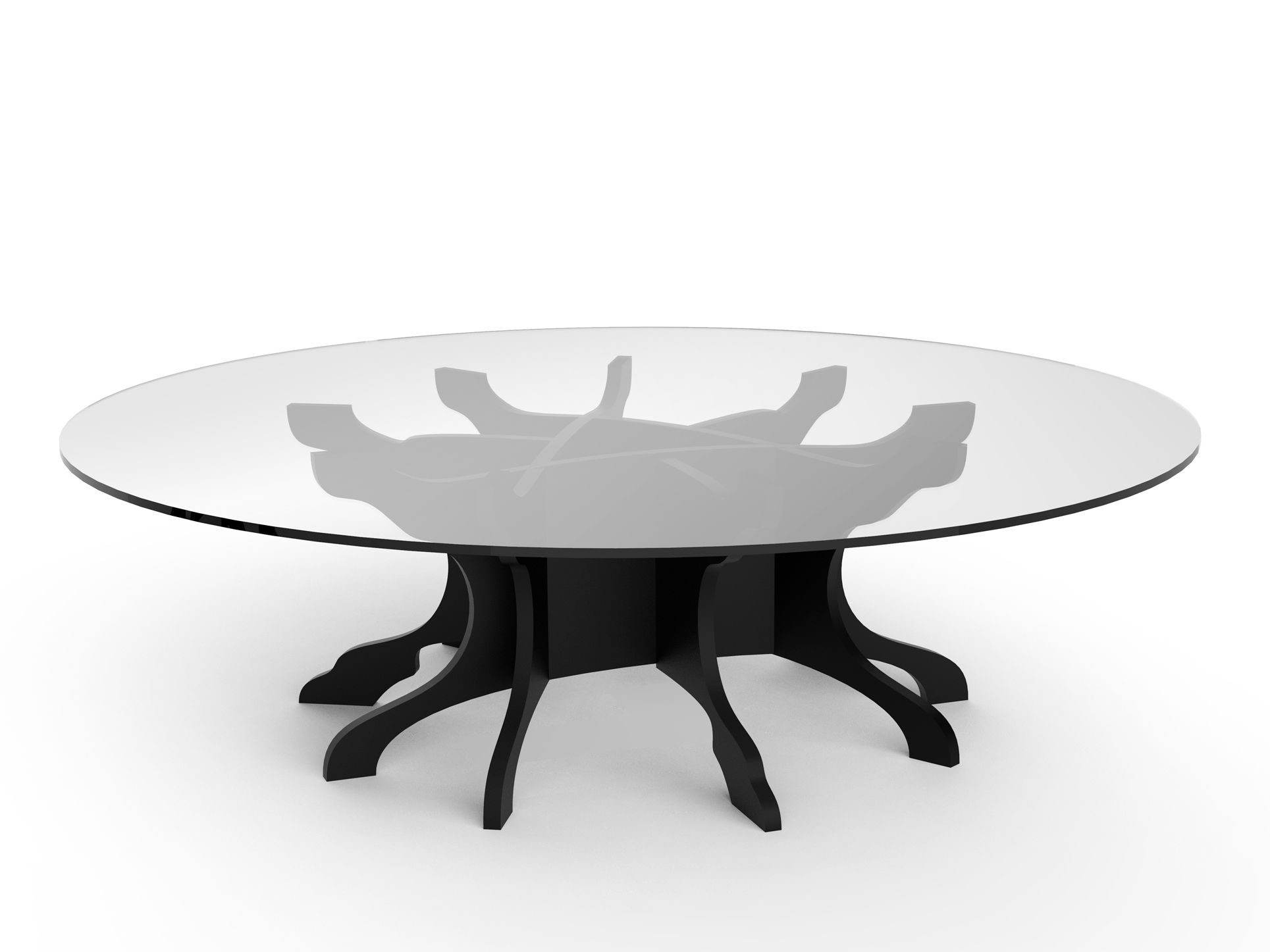 Березовый круглый низкий журнальный столик ALBEDO ARCH-00025604