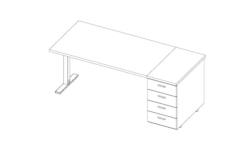 Модульный рабочий стол Quadrifoglio Group дизайн-офис ARCH-00018824 - Вид №4