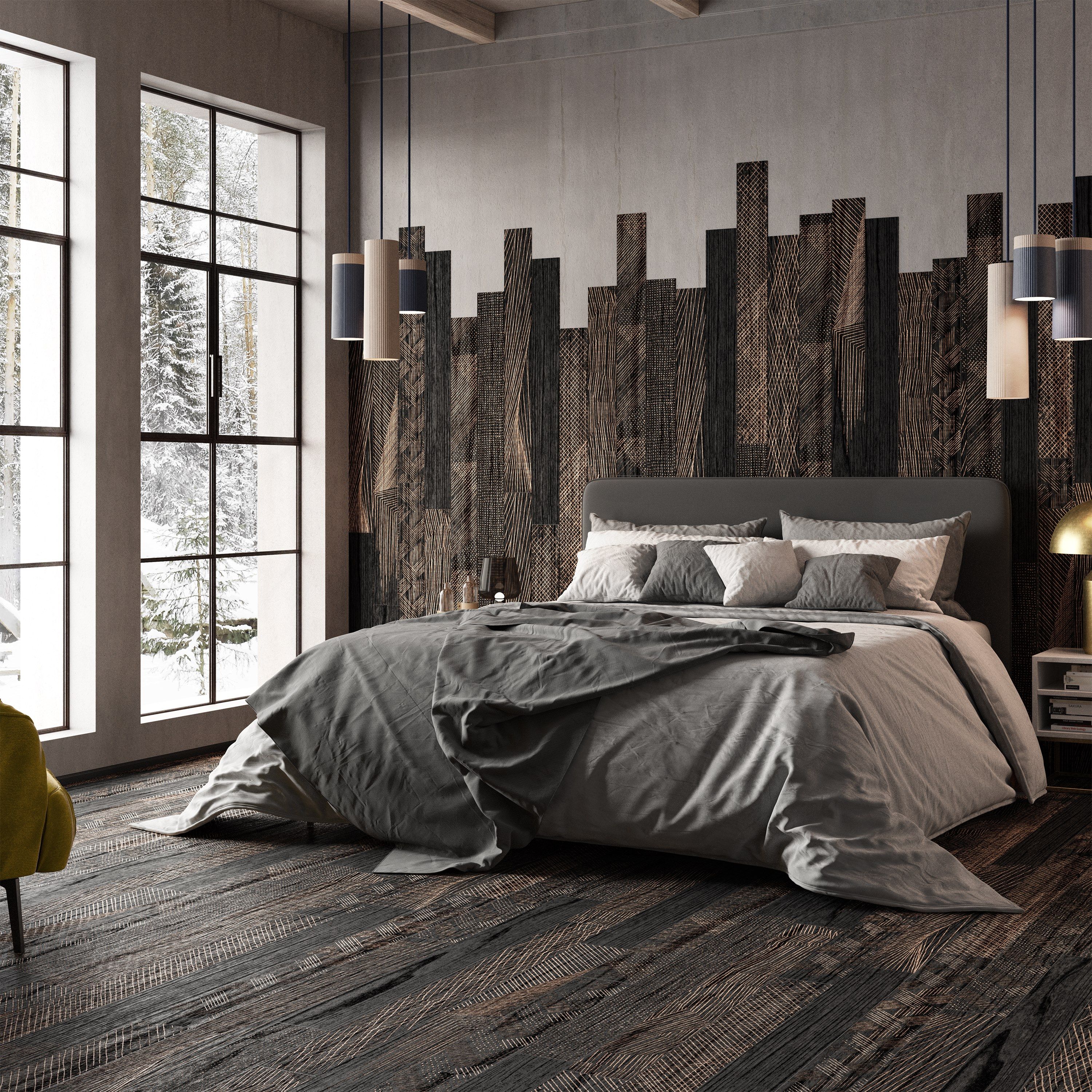 Дубовый пол / покрытие Inkiostro Bianco одиннадцать 11/03 ARCH-00083037 - Вид №2