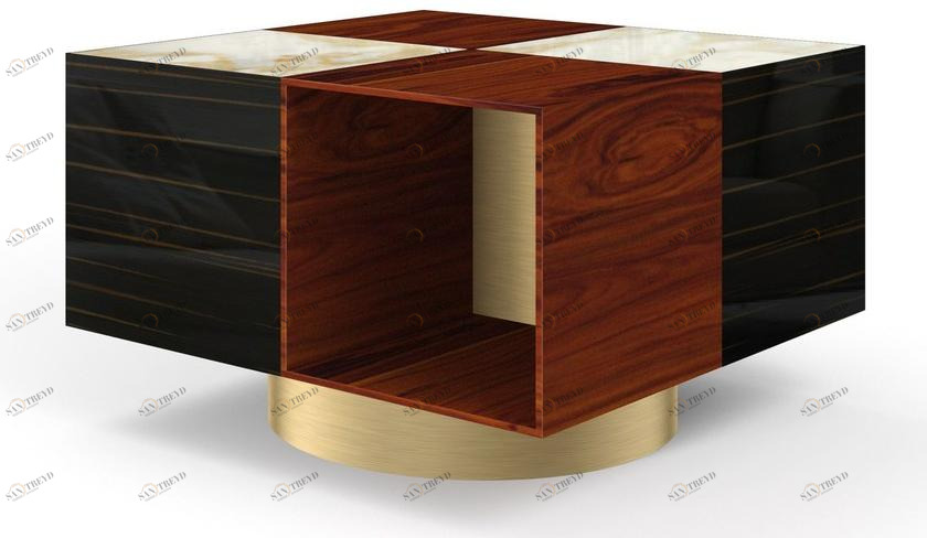 MARIONI Квадратный деревянный журнальный столик для гостиной Fred 02729