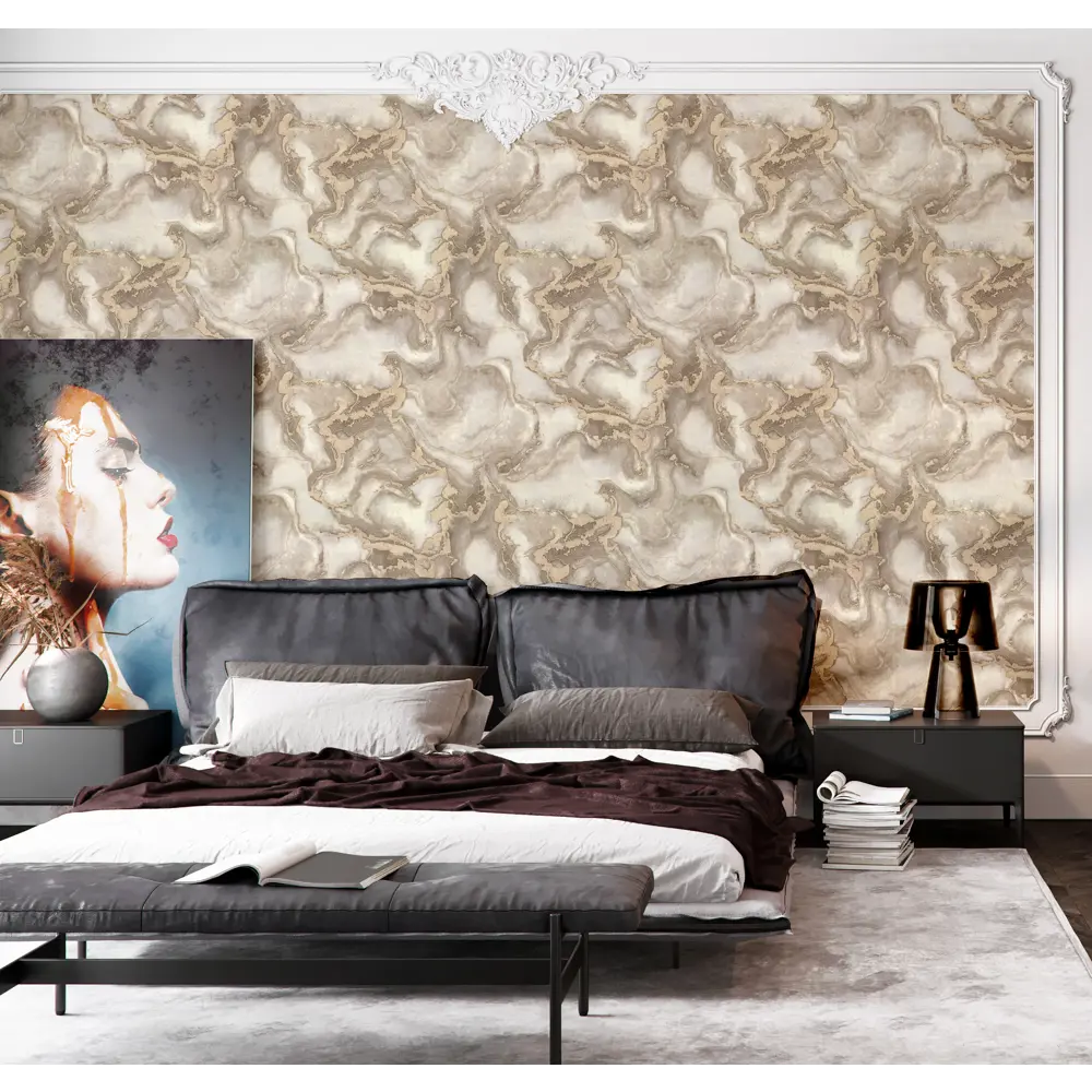 Обои флизелиновые Ovk Design D.Langer Ave бежевый 1.06 м 10663-03 88915286 STLM-2170520 Set 1 marble - Вид №2