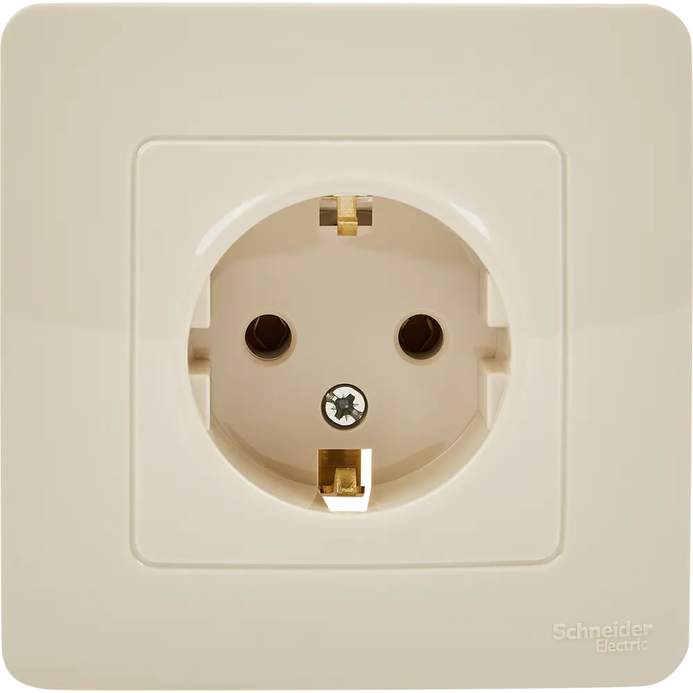Розетка SYSTEME ELECTRIC Blanca бежевая с заземлением 84500044 Серия отсутствует STLM-1105225