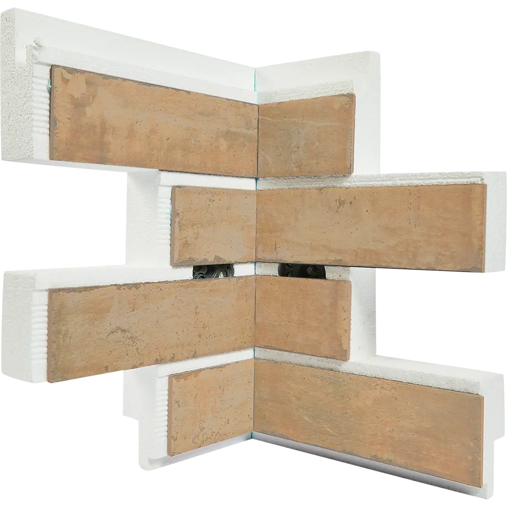 Термопанель внутренний угол Мосстрой-31 Brick House бежевый 31x31x41x5 см STLM-2192916