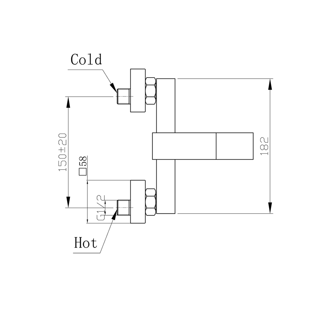 Смеситель для ванны Raiber R0050 однорычажный R0050 Santreyd  - Вид №2