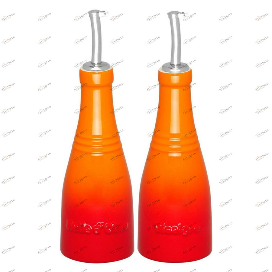 Набор для масла и уксуса Le Creuset, каменная керамика, оранжевый 91001700090000