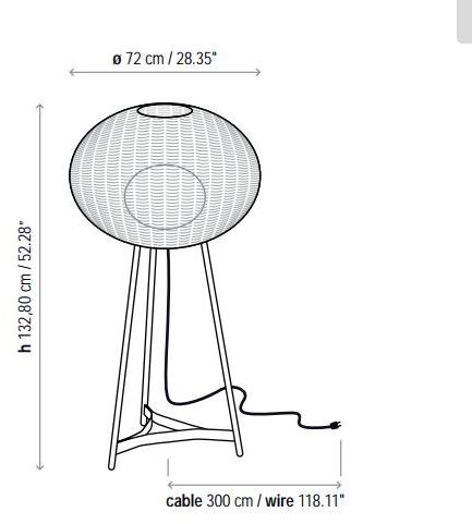 BOVER Торшер для улицы из синтетического волокна Garota sun-id-1430279 - Вид №4