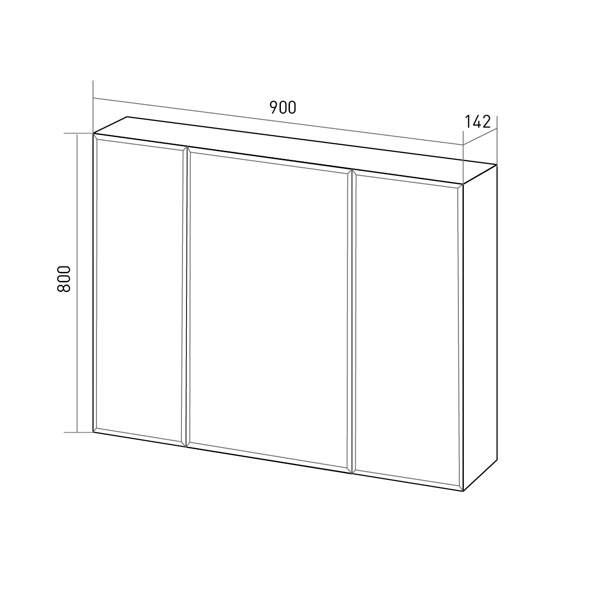 У29558 Зеркало Соната 90 Белый глянец, 3д 1 Marka Соната  - Вид №5