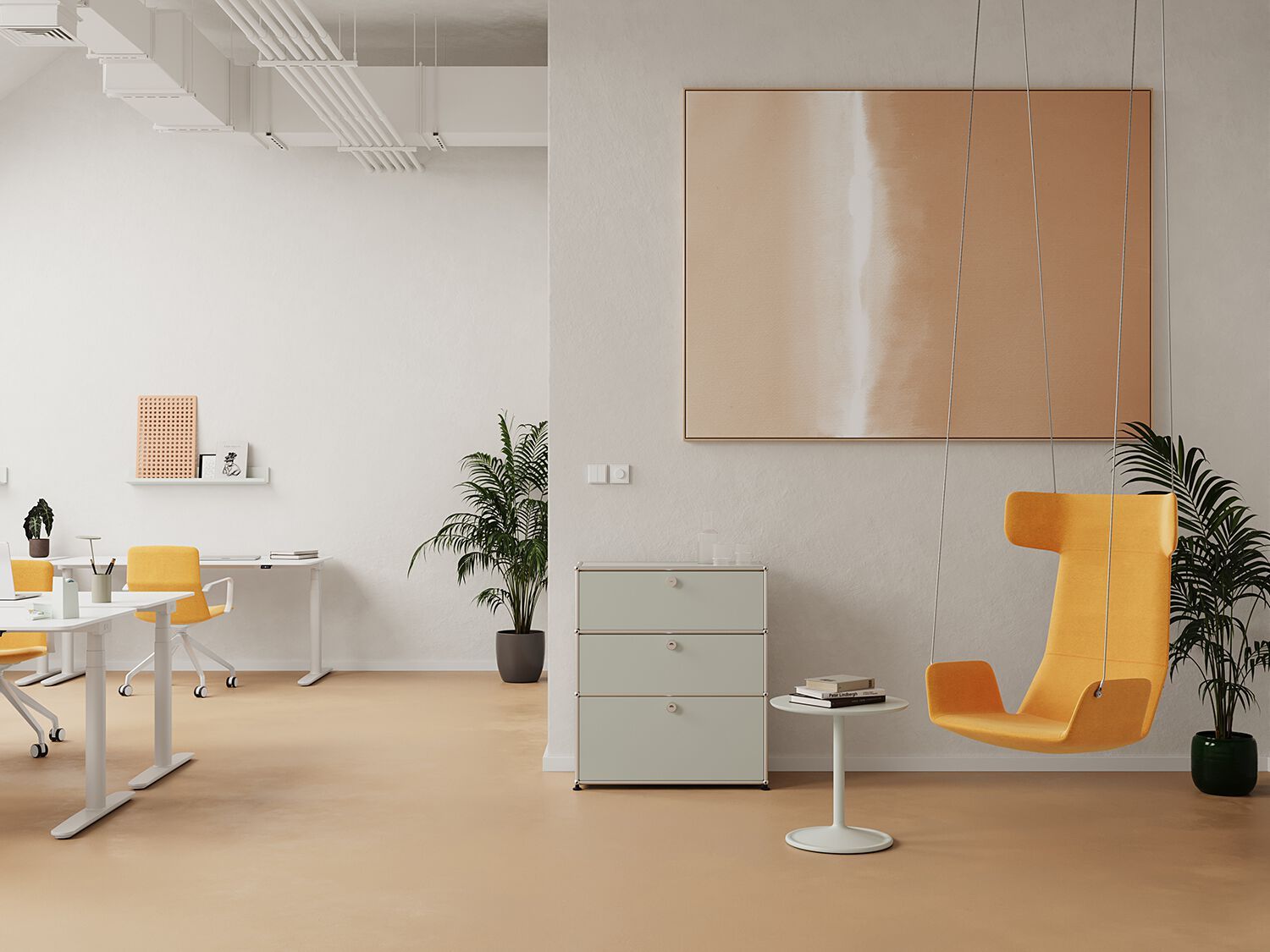 Подвесное кресло из ткани с высокой спинкой LD Seating Flexi Swing ARCH-00060241 - Вид №2