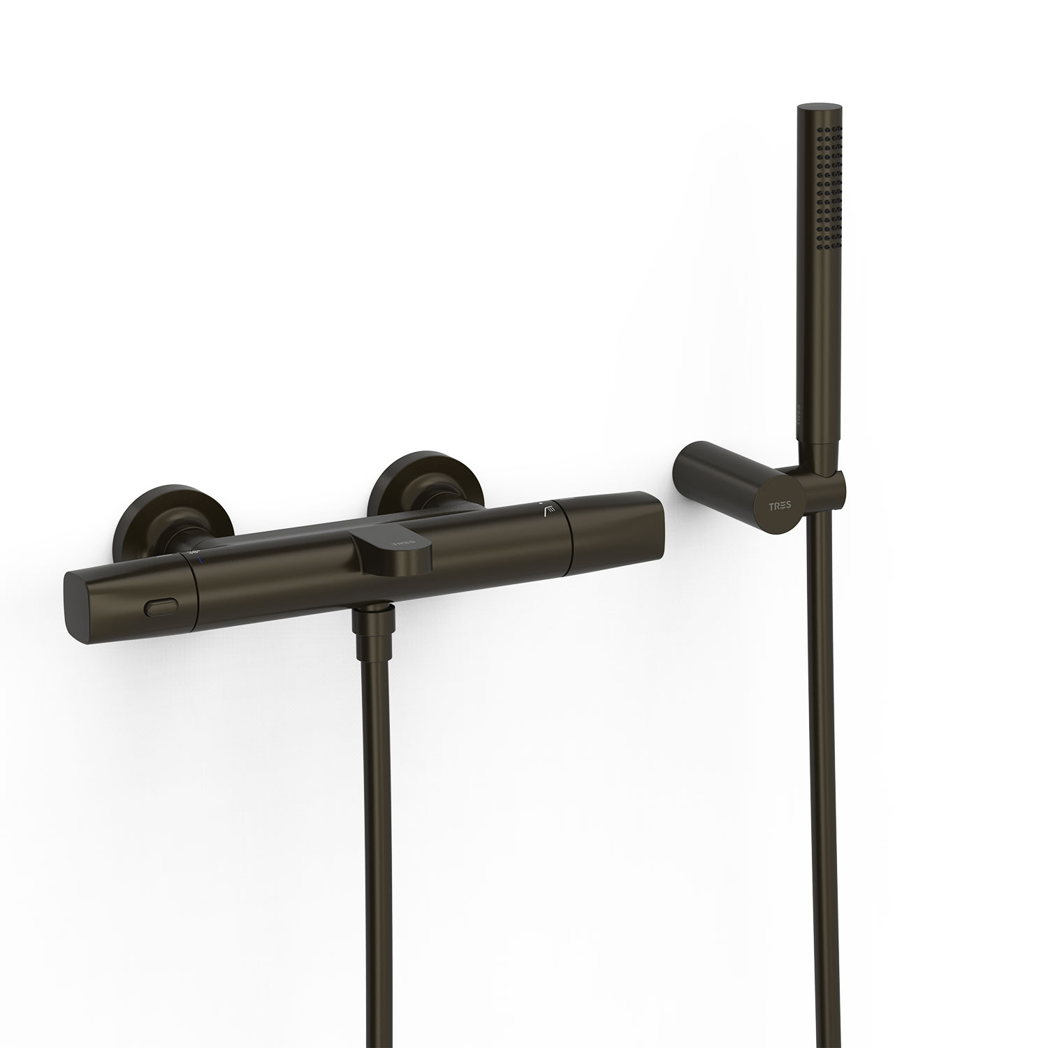 Настенный термостатический смеситель для ванны и душа-19017449KMB TRES Thermostatic