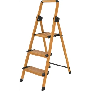 89356303 Стремянка алюминиевая с пленкой под дерево Elitech ДМ СТА 3СТ Д 3 ступени, максимальная нагрузка 150 кг STLM-0839330