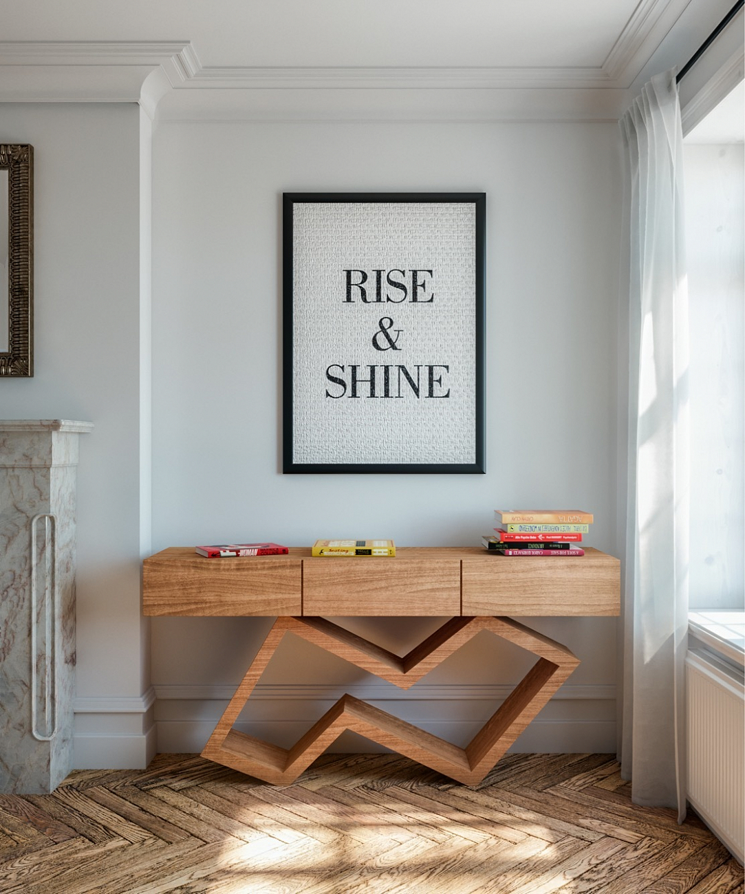 Консоль деревянная с фигурным основанием "Апофеоз" ODINGENIY  178417 Коричневый  - Вид №4