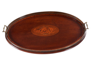 SOR27516 Овальный поднос из красного дерева ijlbrown