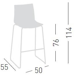 GABER Высокий табурет, обитый саночной тканью sun-id-1510359 - Вид №1
