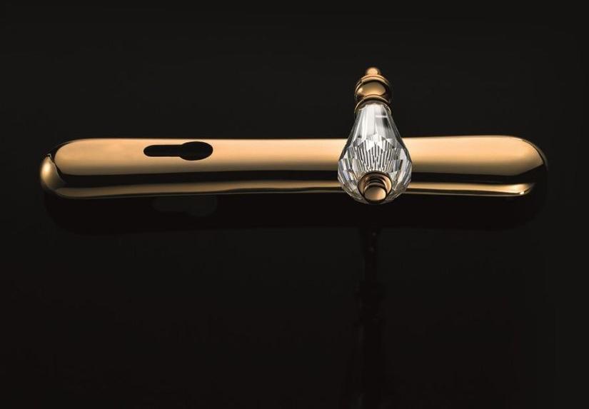 LINEA CALI' Ручка из хромированной латуни с кристаллами swarovski® на розе с замком Veronica sun-id-1394477 - Вид №2