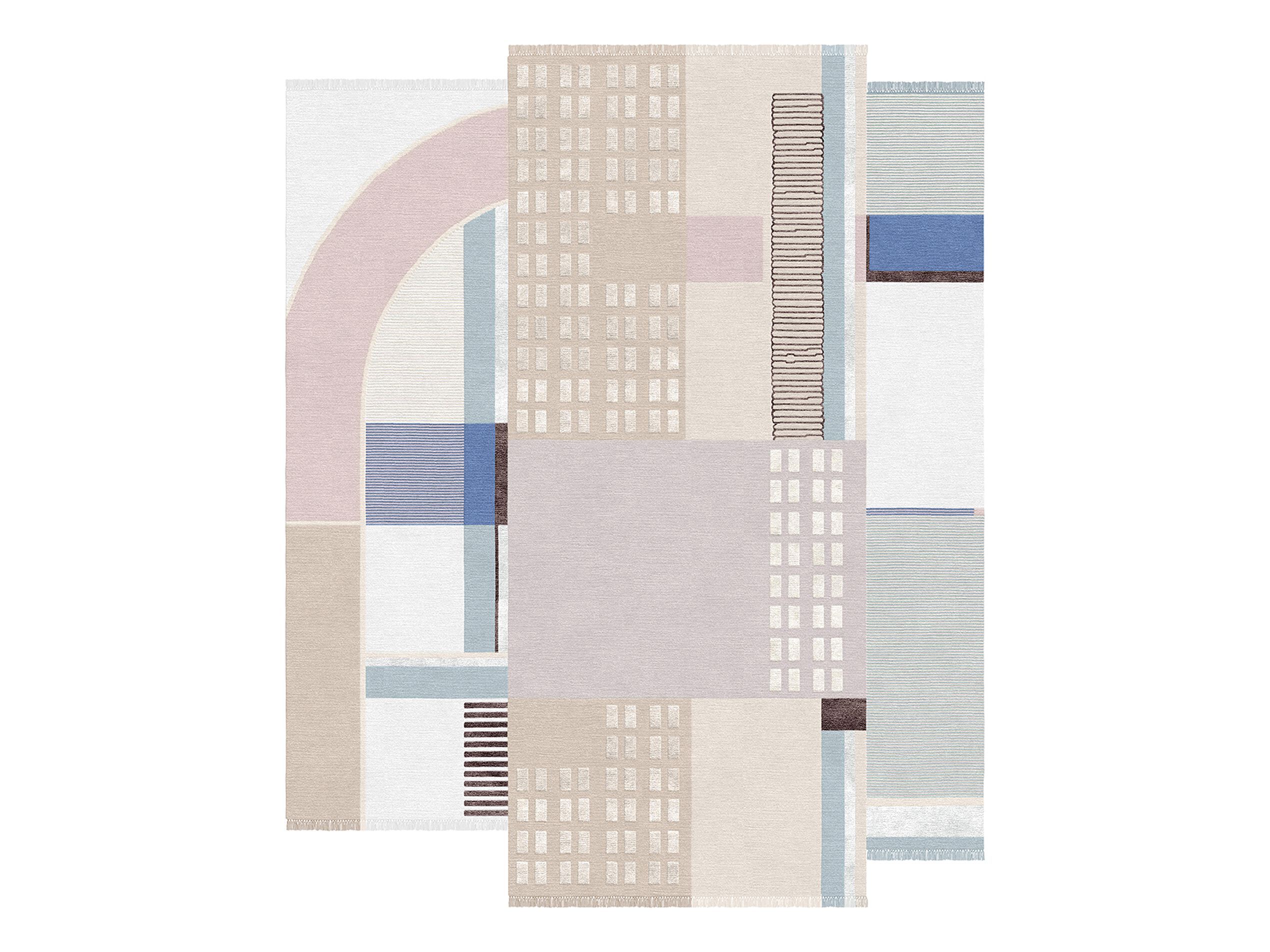 Прямоугольный ковер ручной работы Tapis Rouge абстракция ARCH-00088900