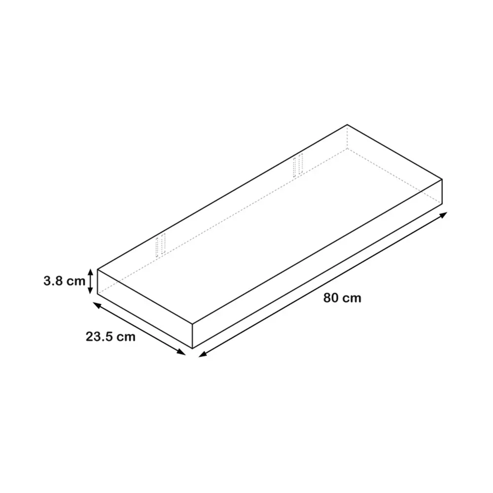 Полка мебельная прямая 80x23.5x3.8 см МДФ цвет жёлтый 81898811 STLM-2018043 SPACEO  - Вид №4