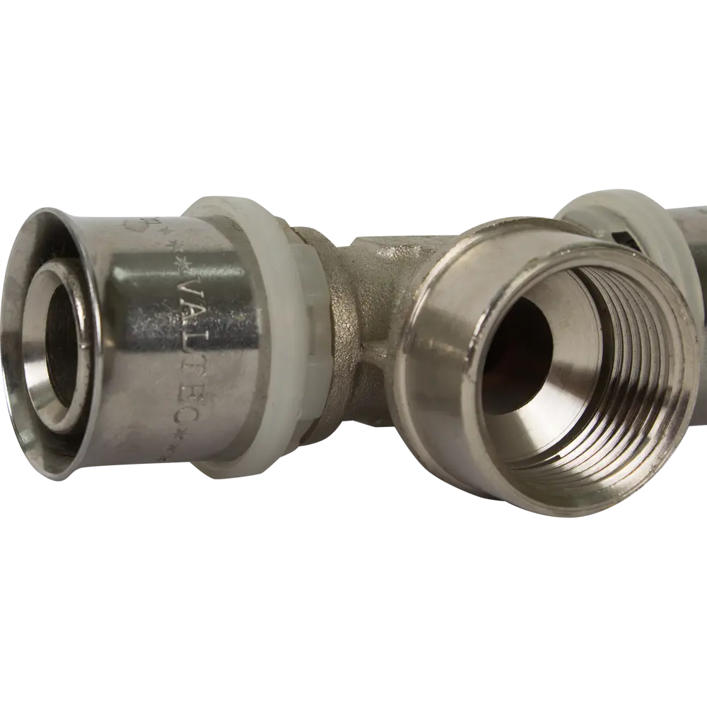 Тройник комбинированный Valtec 26x3/4"x26 мм ВР никелированная латунь VTM.232.N.260526 15647296 STLM-2106584  - Вид №1