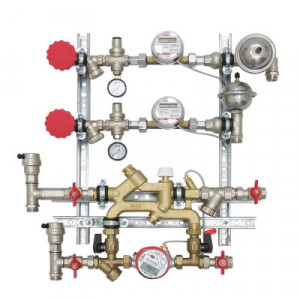 VT.NM.GF.06.RS.0R Квартирная станция для систем отопления и водоснабжения Valtec 1,5/0,6 м куб./ч, RS 485, прав.