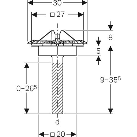GEBERIT 359.128.00.1 Воронка Geberit Pluvia с соединительным фартуком, для желобов, решетка воронки из алюминиевого литья  - Вид №2