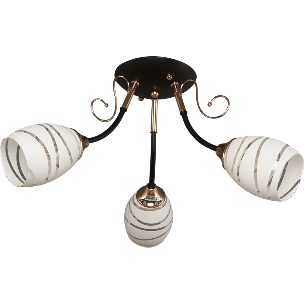 Люстра потолочная Camila 1112 3 лампы 9 м² цвет чёрный Escada STLM-2175519