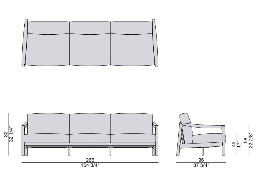 3-местный съемный тканевый диван Porada Twenty-Four ARCH-00077879 - Вид №14