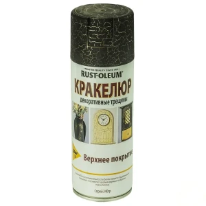 Краска аэрозольная кракелюр Rustoleum двухшаговая цвет чёрный 0.34 кг 12910052 STLM-2087843