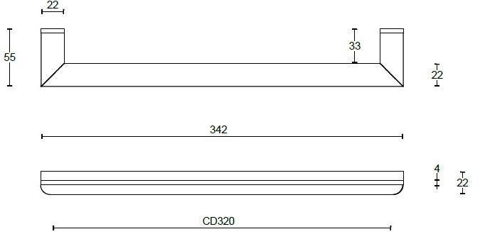 Formani Мебельная ручка из нержавеющей стали и дерева Two Pb22/160 - 320 - 480 - Вид №8