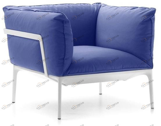 MDF Italia Кресло с обивкой из ткани с подлокотниками Yale sun-id-1470211