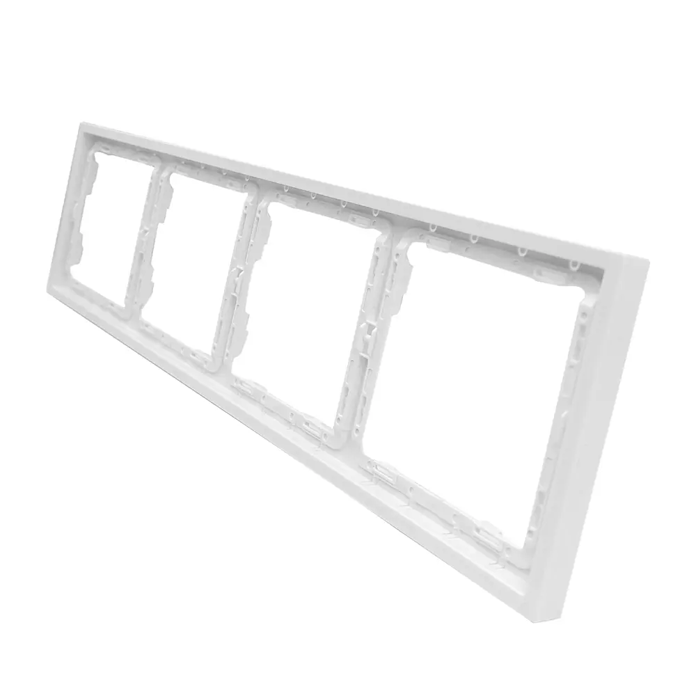 Рамка Mirkl Grace для розеток и выключателей — 4 поста, белая 89393862 STLM-1544847 - Вид №1