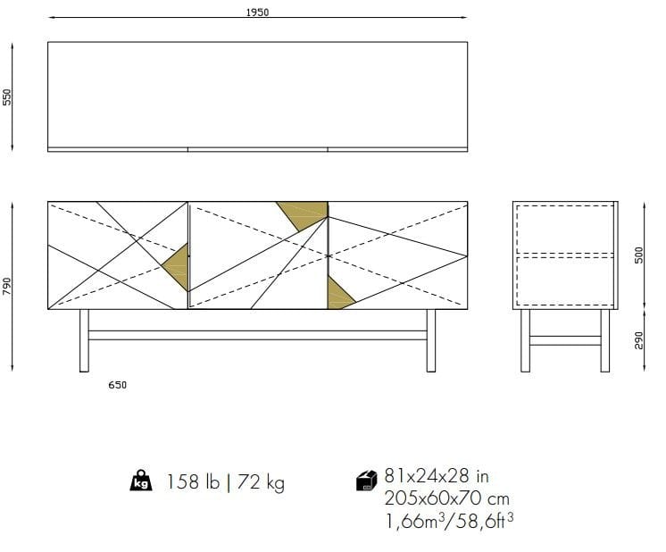Шкаф из грецкого ореха с распашными дверями Mambo Unlimited Ideas ARCH-00074864 - Вид №5