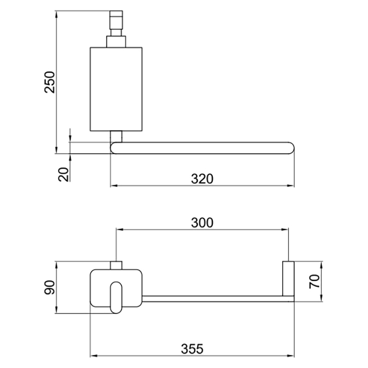 LV501501015 Дозатор жидкого мыла с полотенцедержателем Webert Living - Вид №1