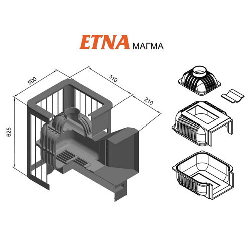 Печь каменка для бани Этна Магма 18 (ДТ-4) 4651 - Вид №1