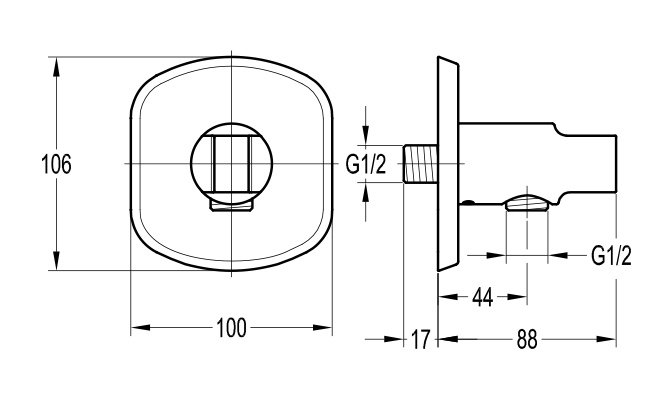 Штуцер с держателем Cezares GLOBO-AI14-01 - Вид №1
