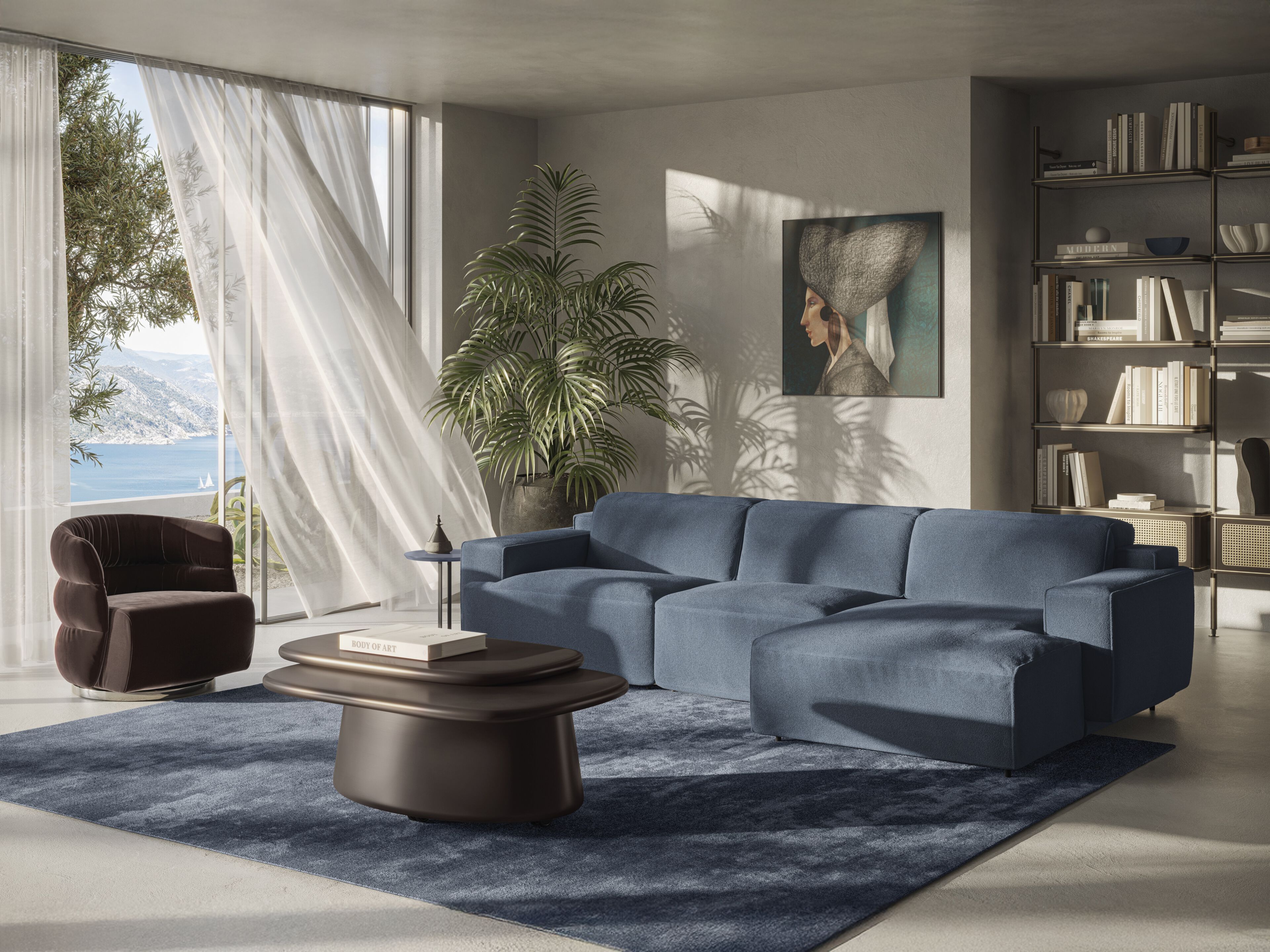 3-местный тканевый диван с откидной спинкой Natuzzi Italia IAGO ARCH-00046679 - Вид №3