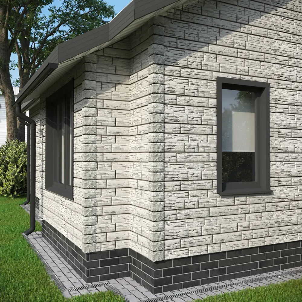 85346252 Сайдинг виниловый Döcke Rocky Сланец 1.8 м Кокос 0.51 м² STLM-0062055 - Вид №4