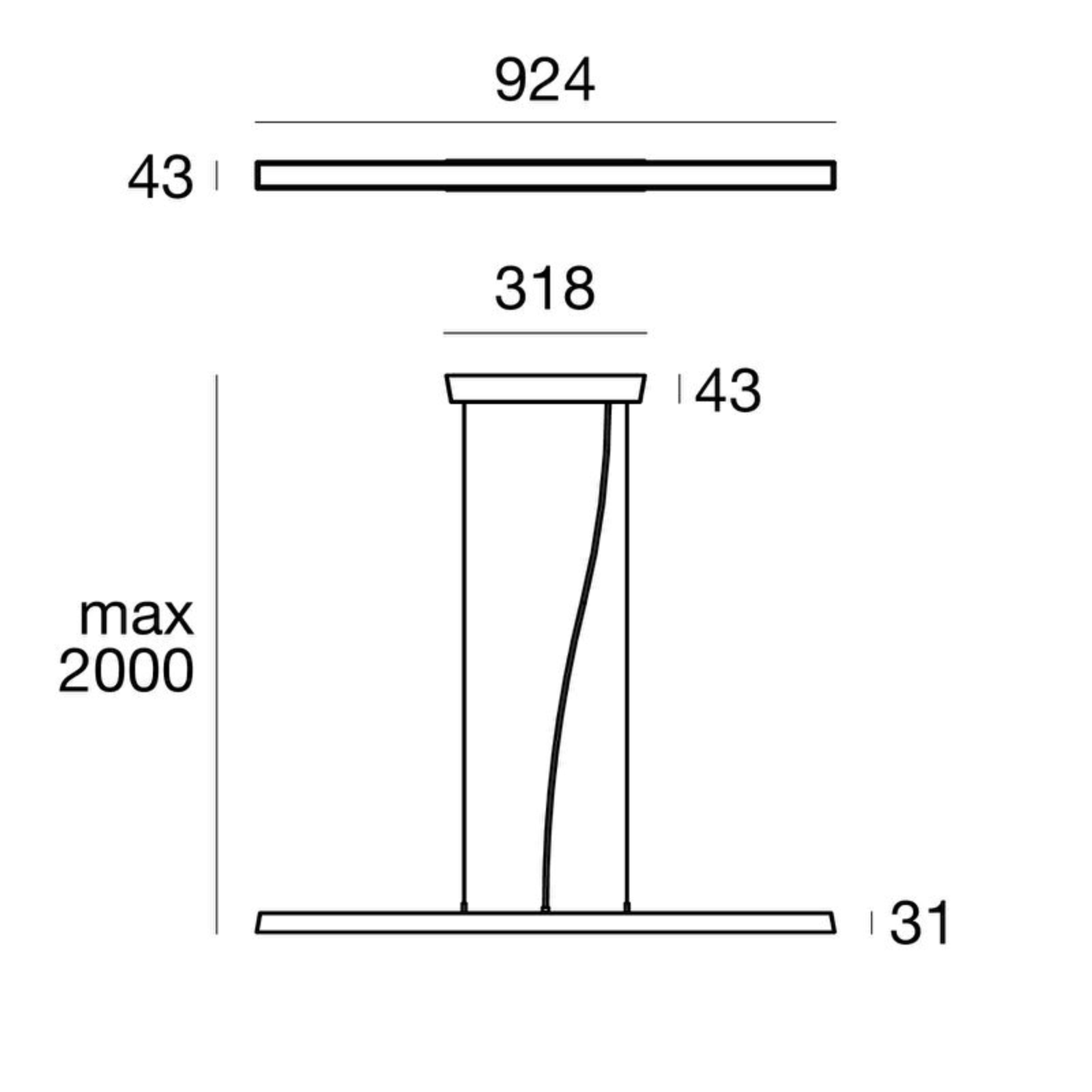 Светодиодный подвесной светильник из нержавеющей стали Linea Light Group Лира ARCH-00086133 - Вид №5