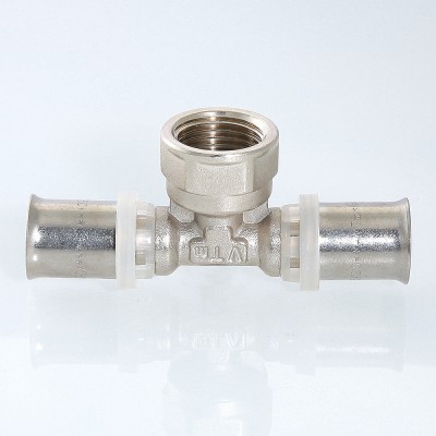 VTm.232.N.260426 Пресс-фитинг – тройник с переходом на внутреннюю резьбу Valtec 26 мм х 1/2" х 26 мм  - Вид №4