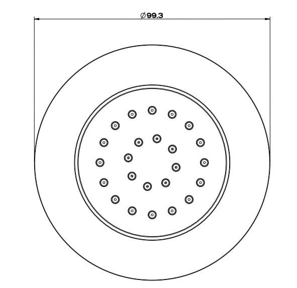 Регулируемая боковая душевая головка из хромированной латуни с системой защиты от накипи Gessi гравированный ARCH-00112255 - Вид №2