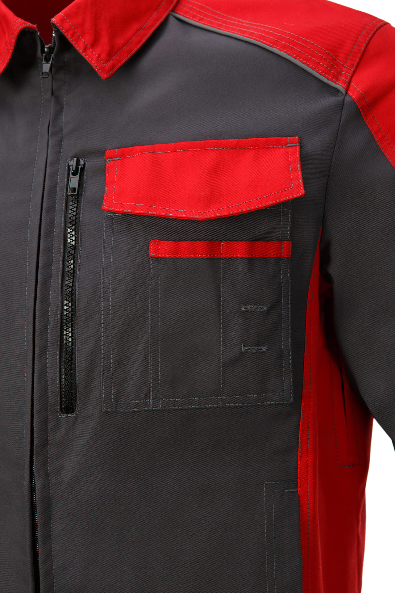 5044433 Костюм NEW графит красный STATUS  Летняя спецодежда  размер 52-54/182-188  - Вид №6