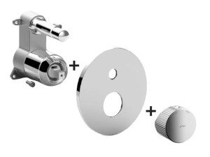 Однорычажный встраиваемый смеситель для душа с переключателем