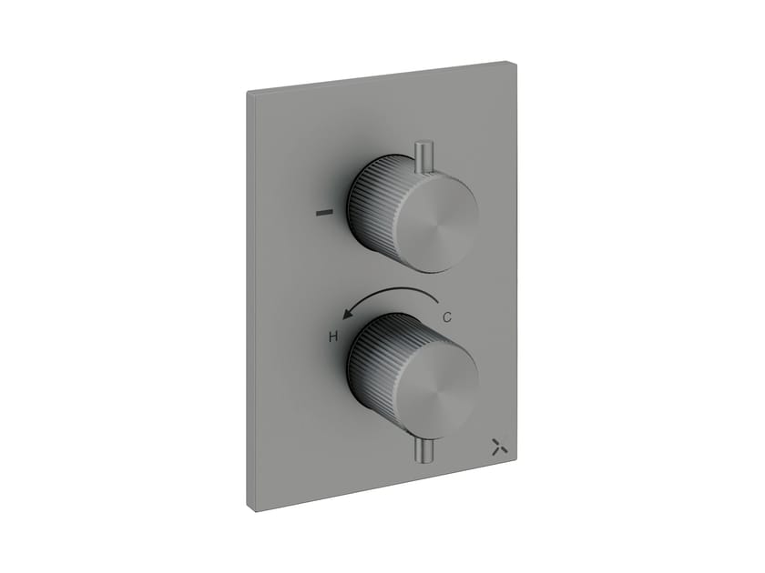 Термостатический смеситель для душа с 2 отверстиями из нержавеющей стали CROSSWATER 3ONE6 ARCH-00109867