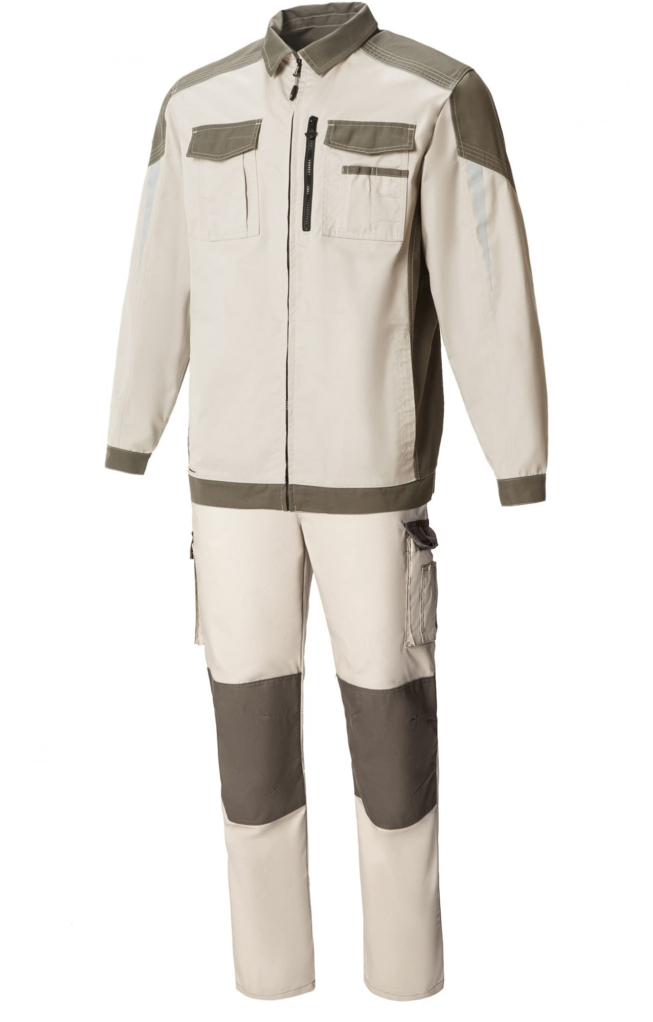 4956812 Костюм  NEW 2 серый песок с серым хаки STATUS  Летняя спецодежда  размер 48-50/170-176 