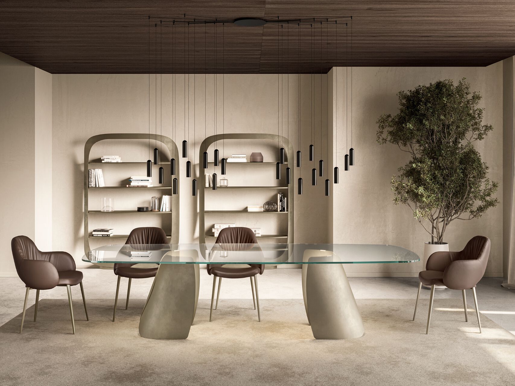 Прямоугольный стол с хрустальным верхом EFORMA жемчуг ARCH-00122237 - Вид №2