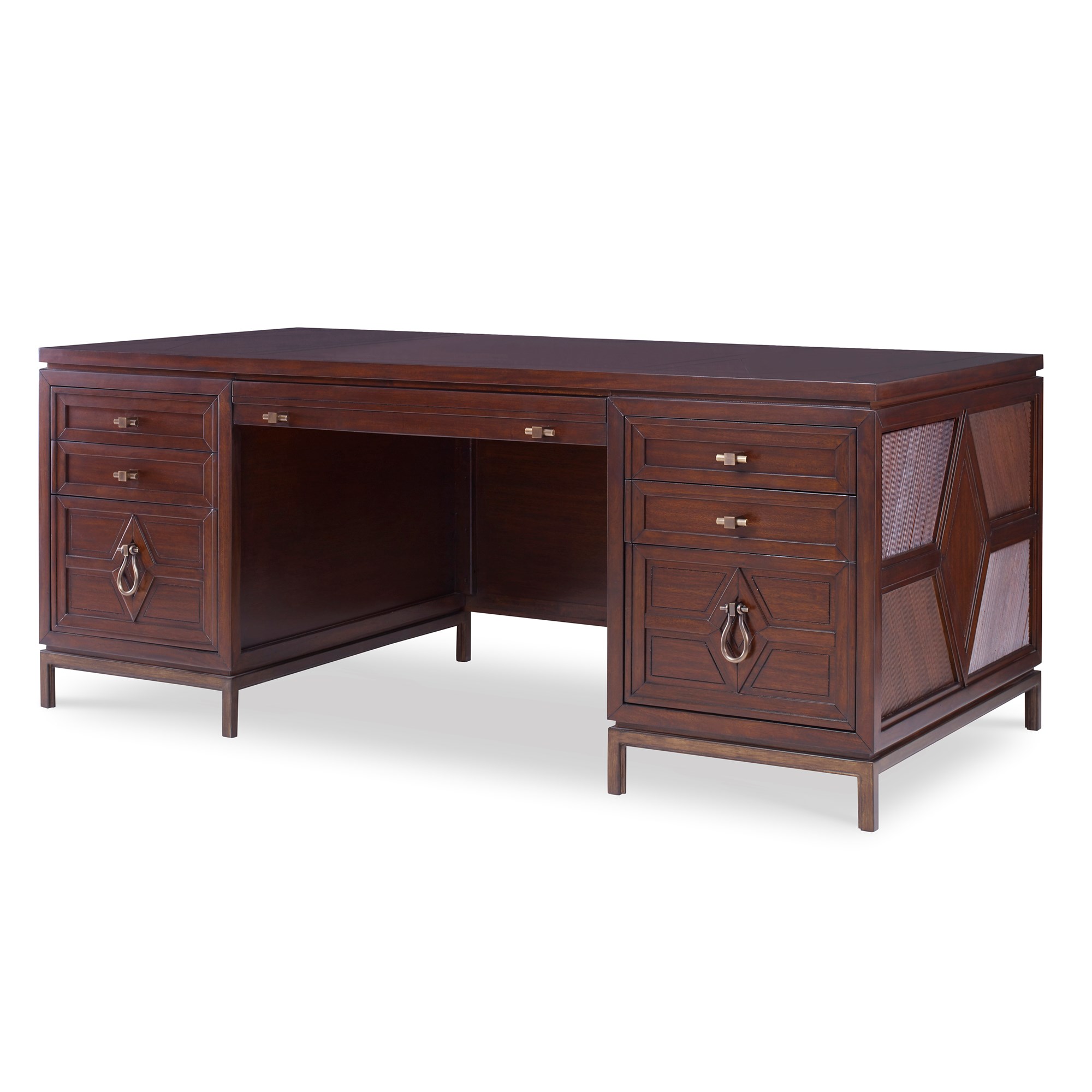 Столы 04602-320-374 Diamond Executive Desk - Dark Ambella  - Вид №1